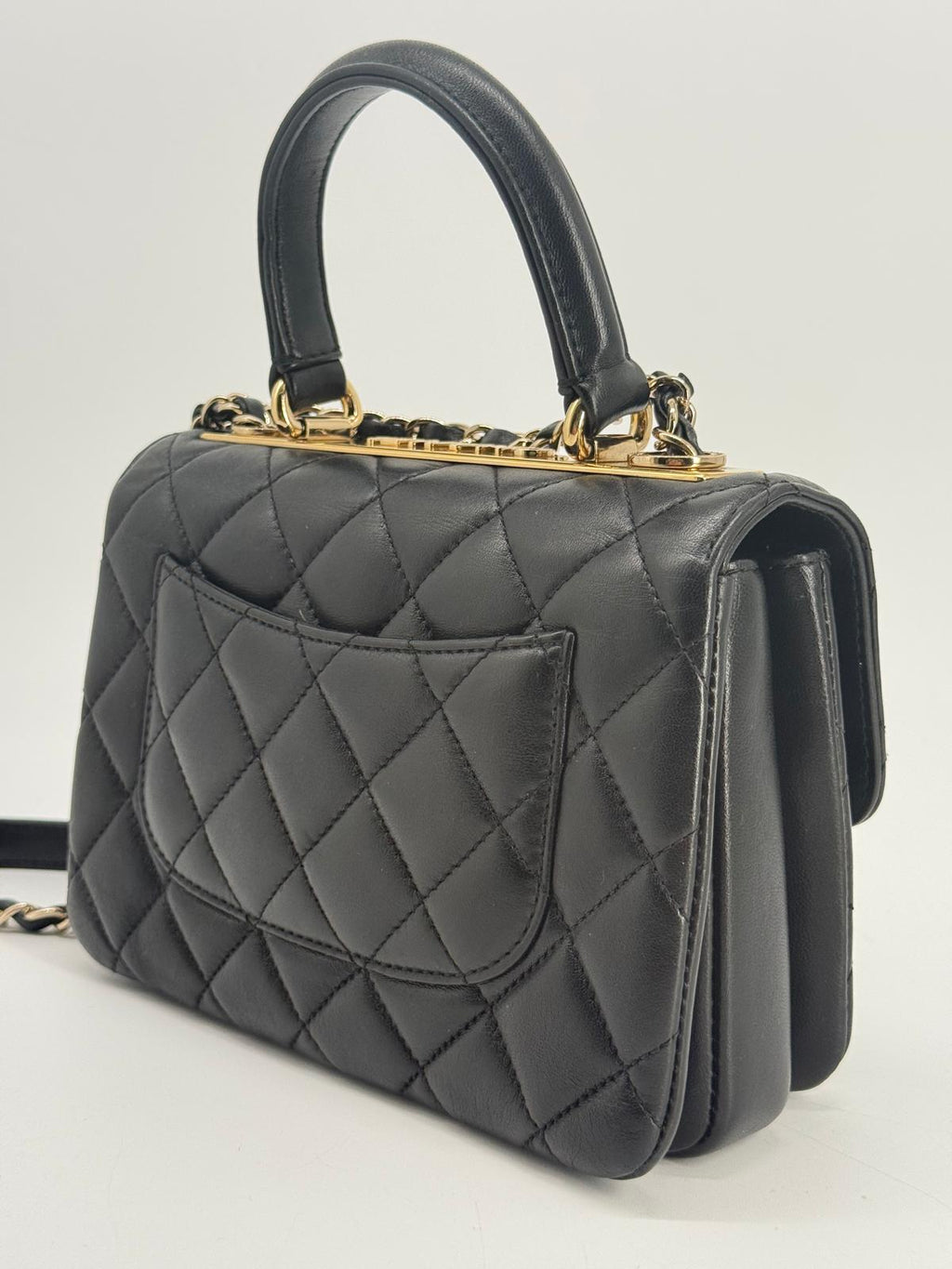 Chanel Mini Trendy CC Black Lambskin Crossbody Bag