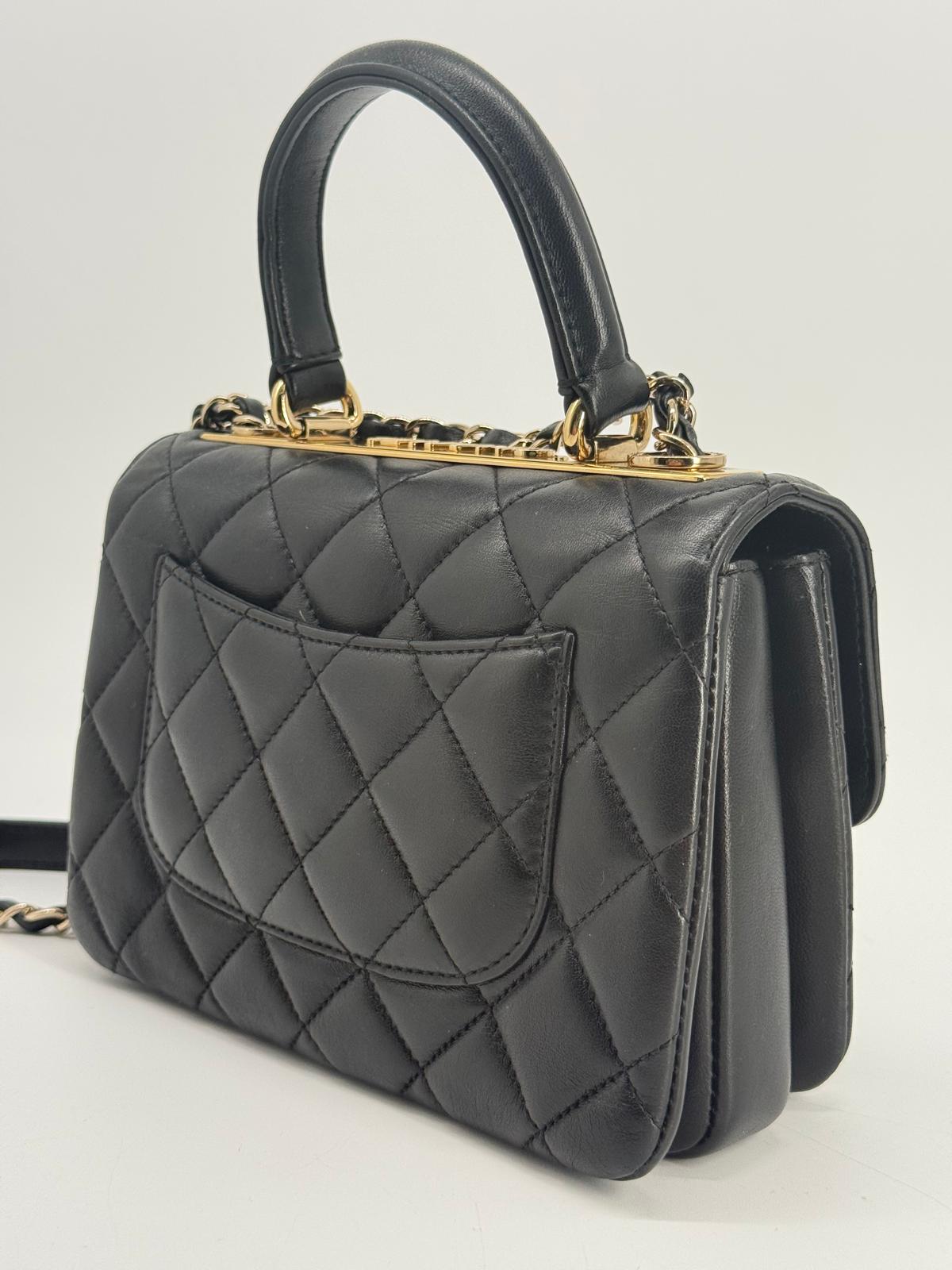 Chanel Mini Trendy CC Black Lambskin Crossbody Bag