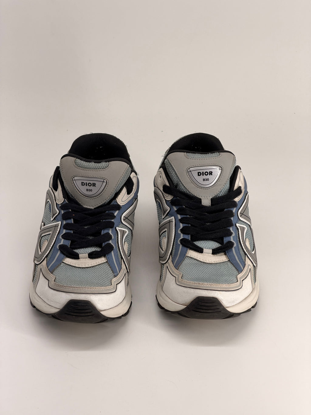 Dior B30 Blue Mesh White Technical Fabric Sneackers Size 44Eu