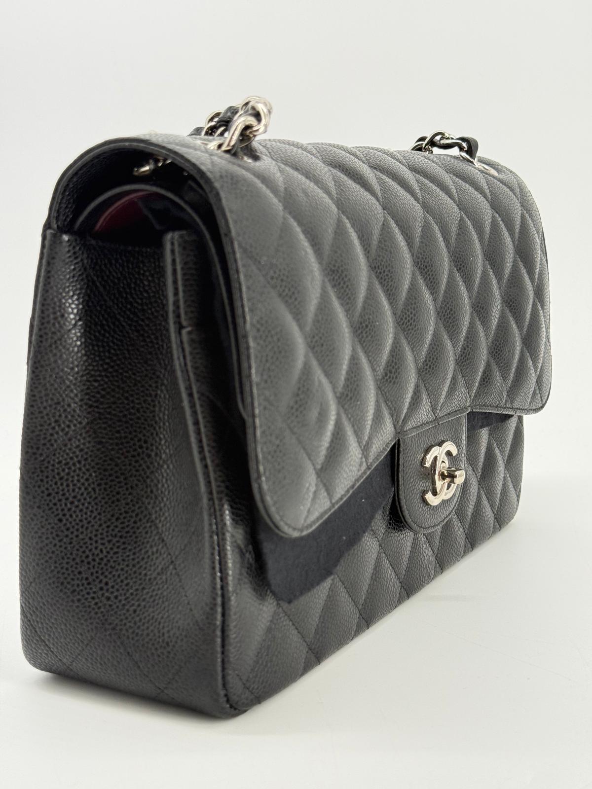 Chanel Jumbo Black Caviar Classic Double Flap Bag