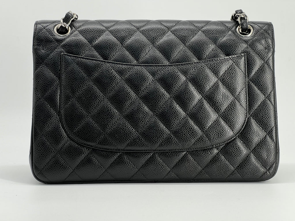 Chanel Jumbo Double Flap Caviar Black Leather Shoulder Bag