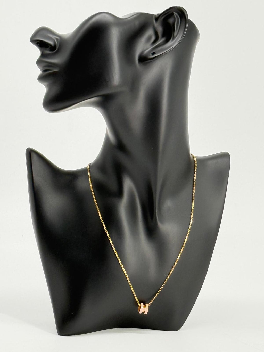 Hermes Mini Pop H pendant necklace pink