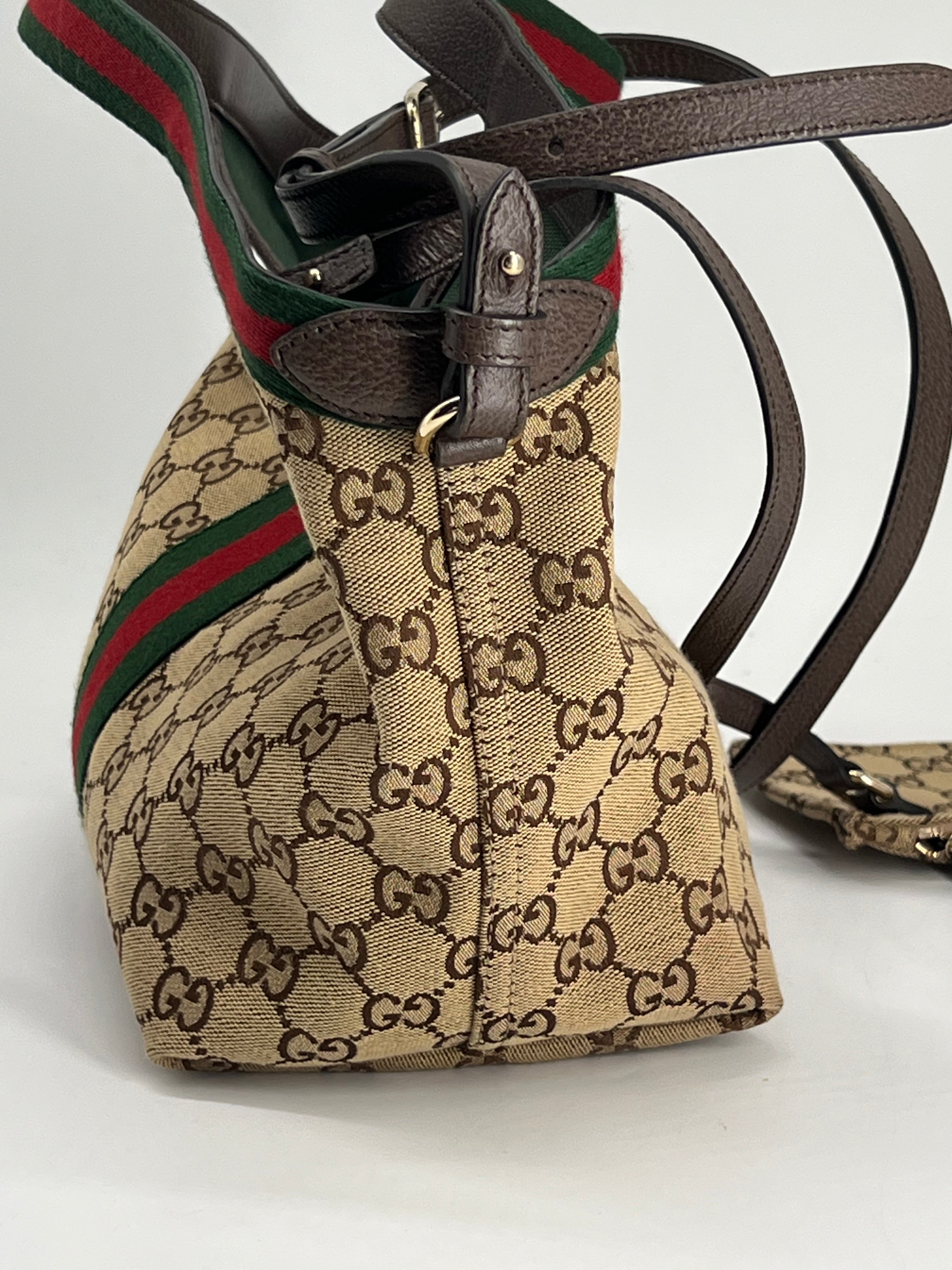 Gucci Giglio Tote GG Canvas Small