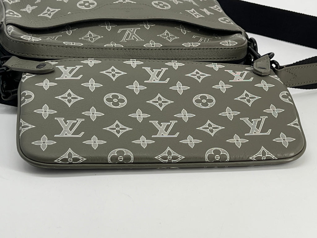 Louis Vuitton Trio Messenger Monogram Shadow Ink Green Bag