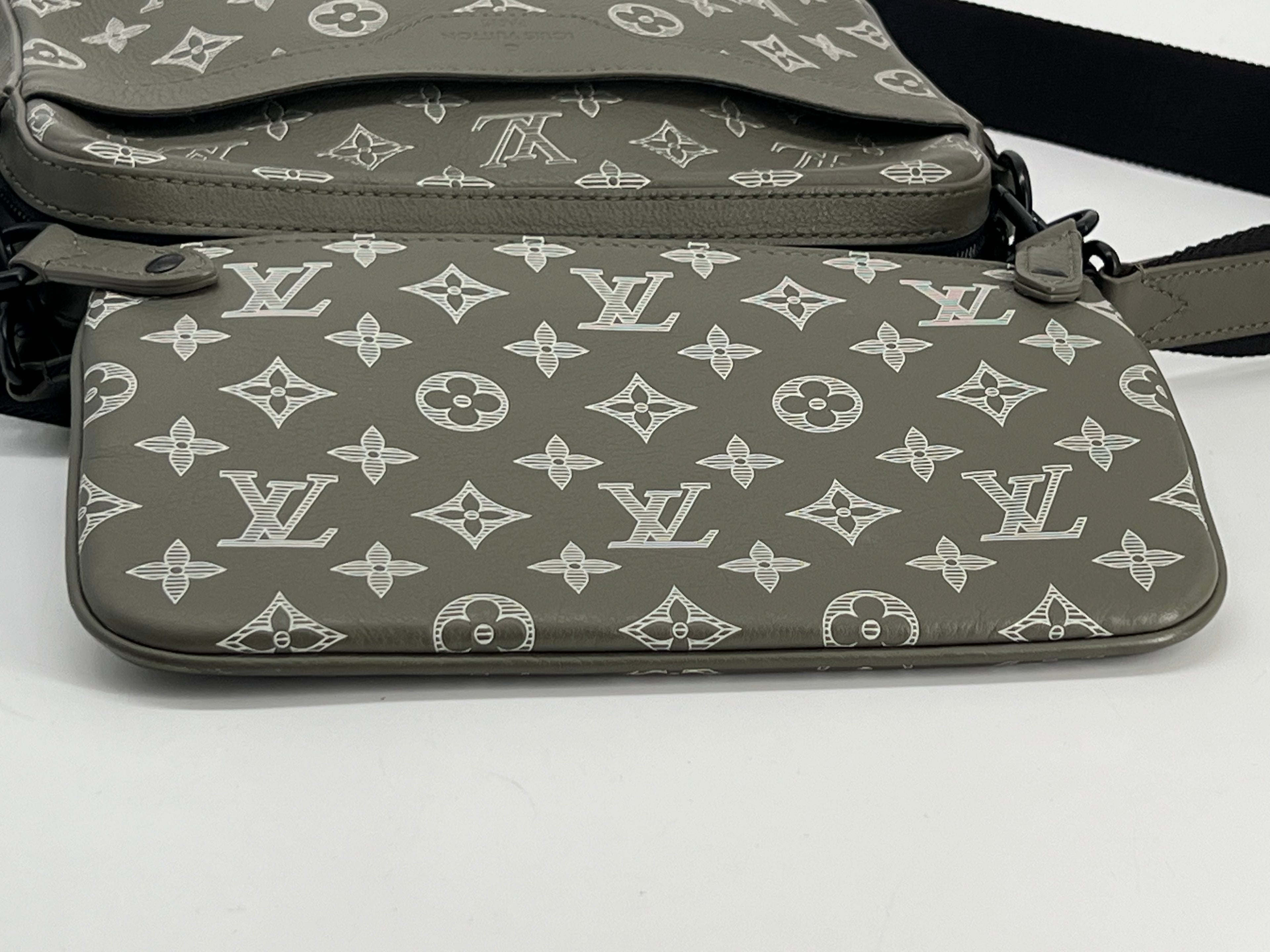 Louis Vuitton Trio Messenger Monogram Shadow Ink Green Bag