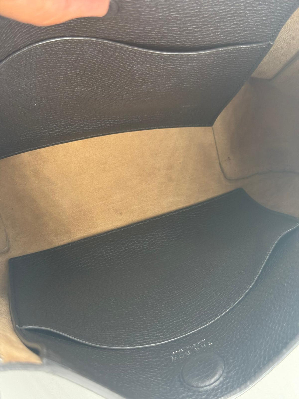 The Row Symmetric Leather Brown Shoulder Bag
