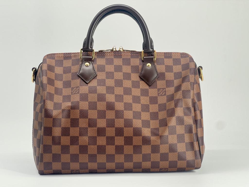Louis Vuitton Speedy Bandouliere 30 Damier Ebene Canvas Bag