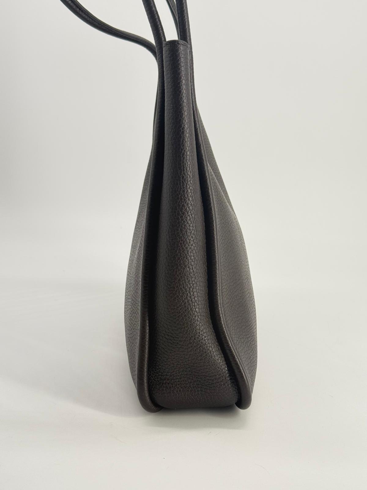The Row Symmetric Leather Brown Shoulder Bag