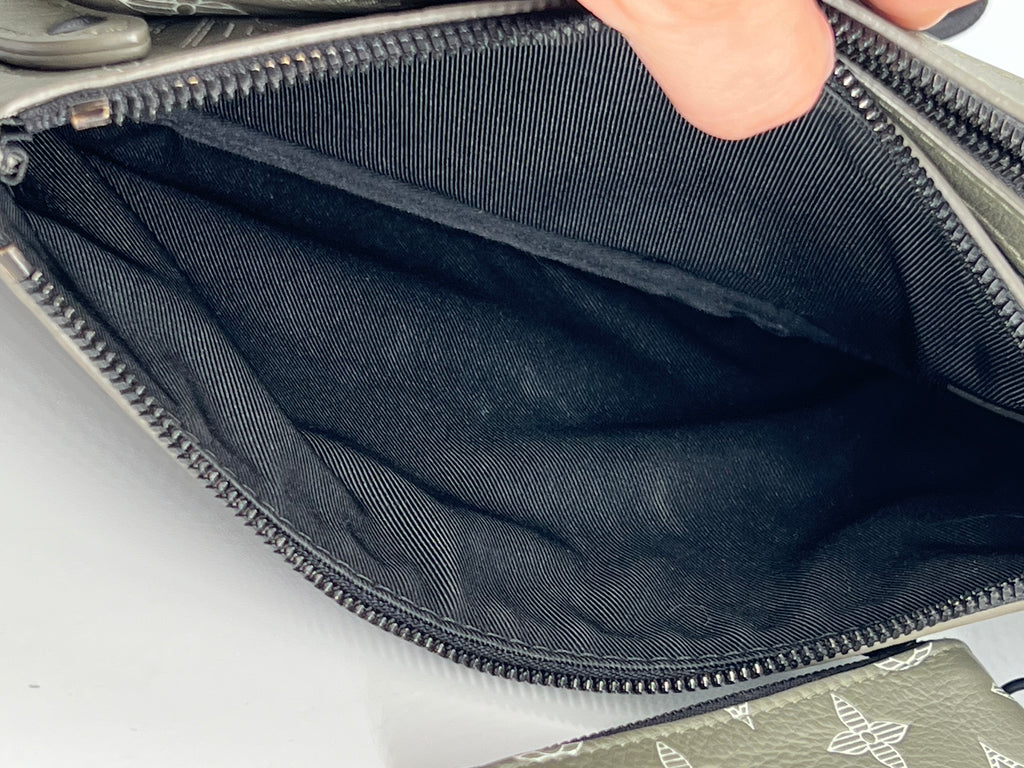 Louis Vuitton Trio Messenger Monogram Shadow Ink Green Bag