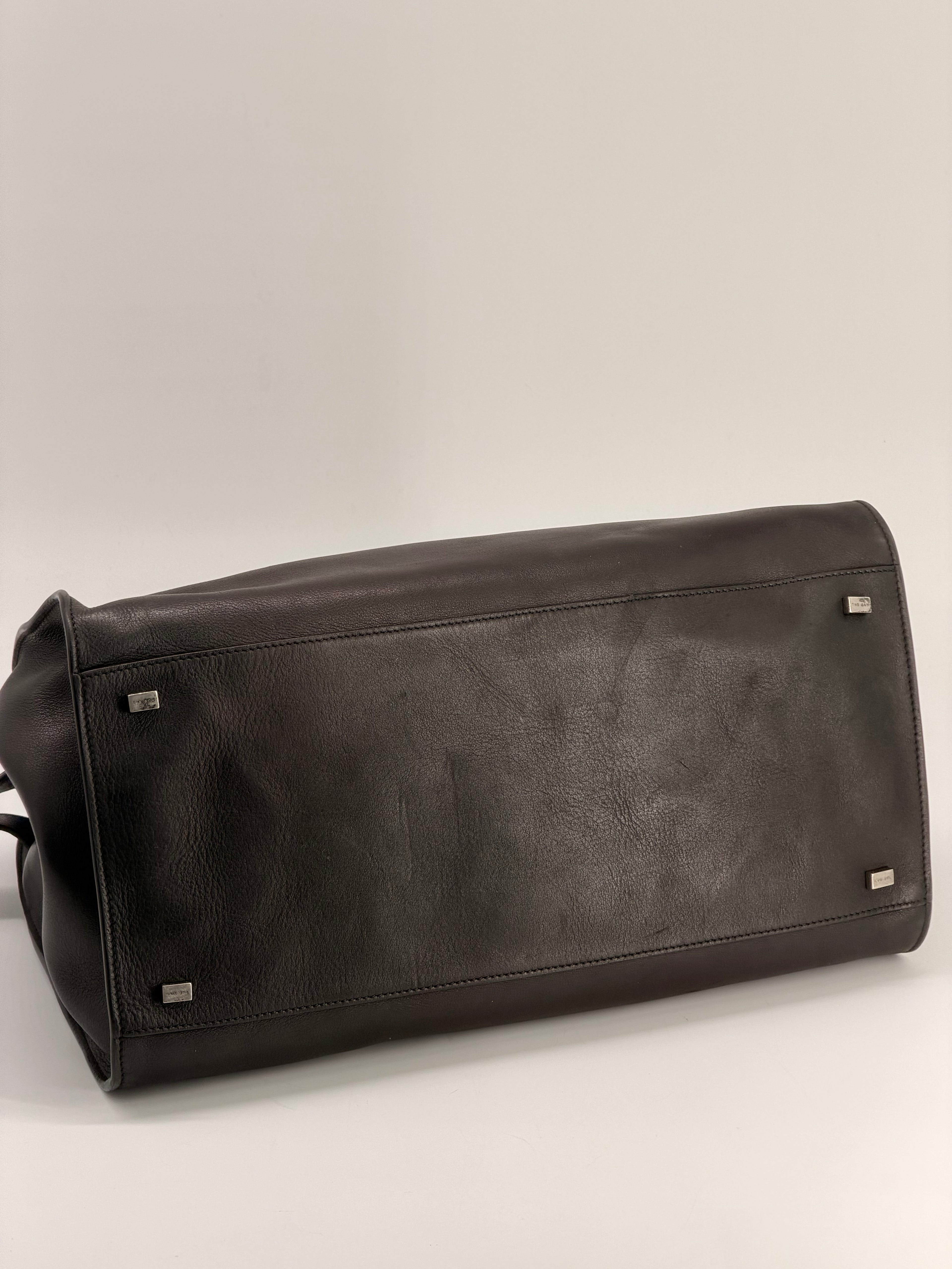 The Row Leather Margaux 15 Shoulder Bag