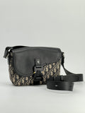 Dior Saddle Small Messenger Bag in Dark Blue Dior Oblique Jasquard Canvas