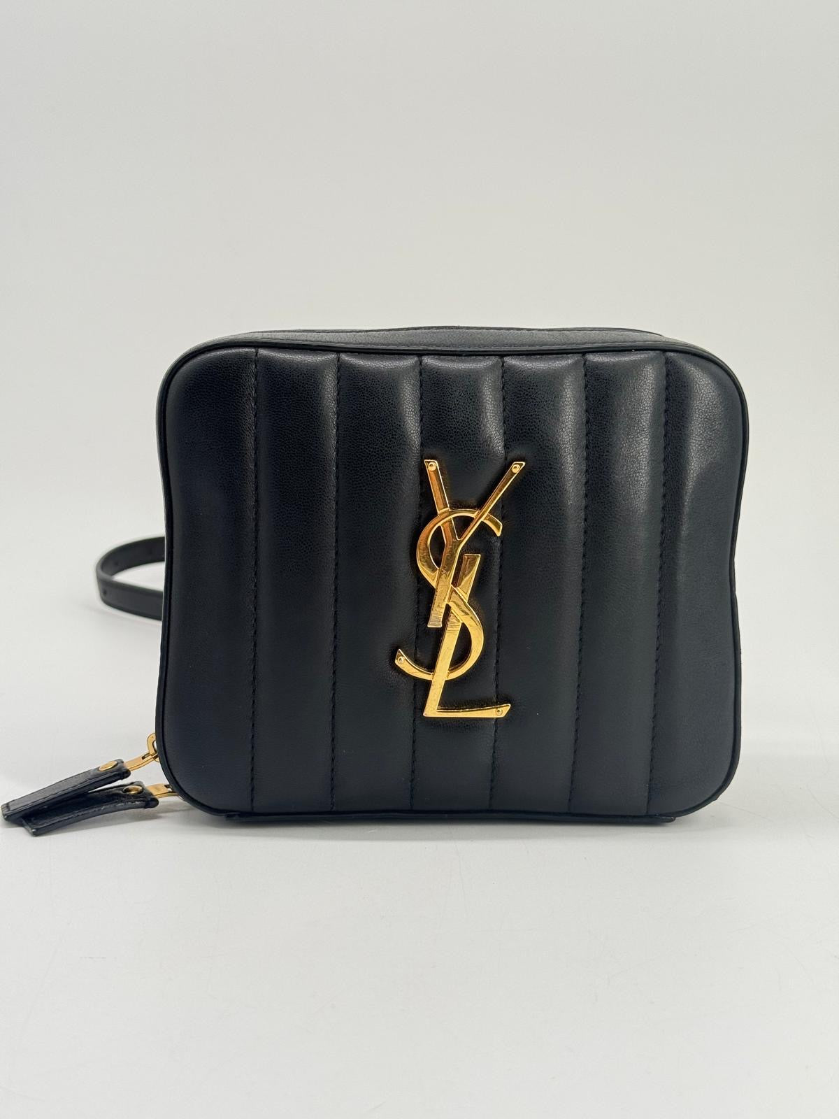 Saint Laurent Vicky Black Calfskin Belt Bag