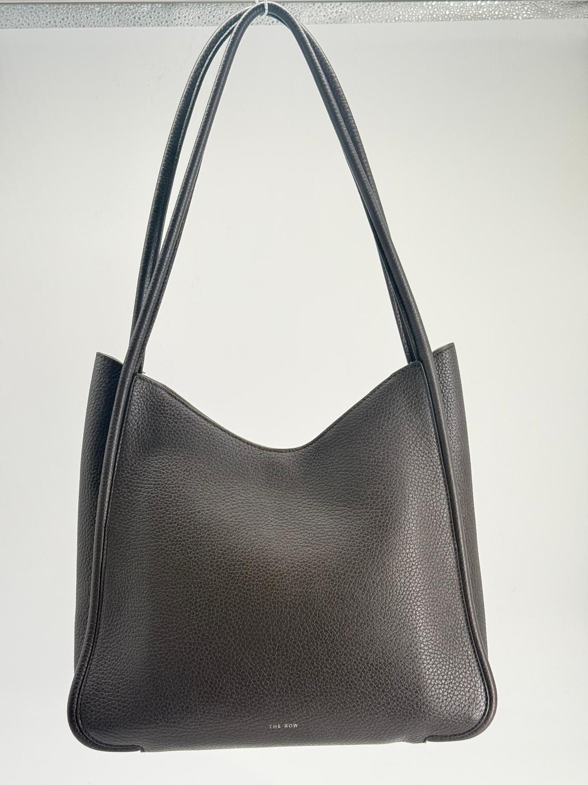 The Row Symmetric Leather Brown Shoulder Bag