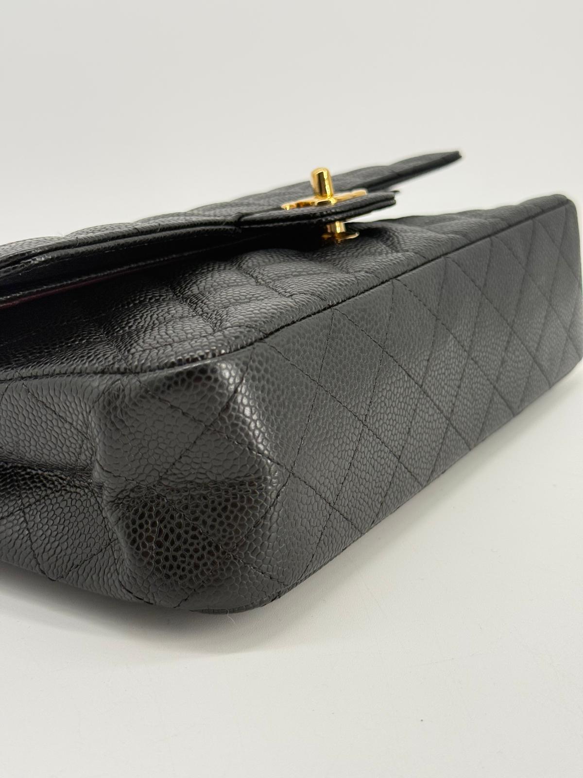 Chanel Caviar Medium Double Flap Shoulder Bag
