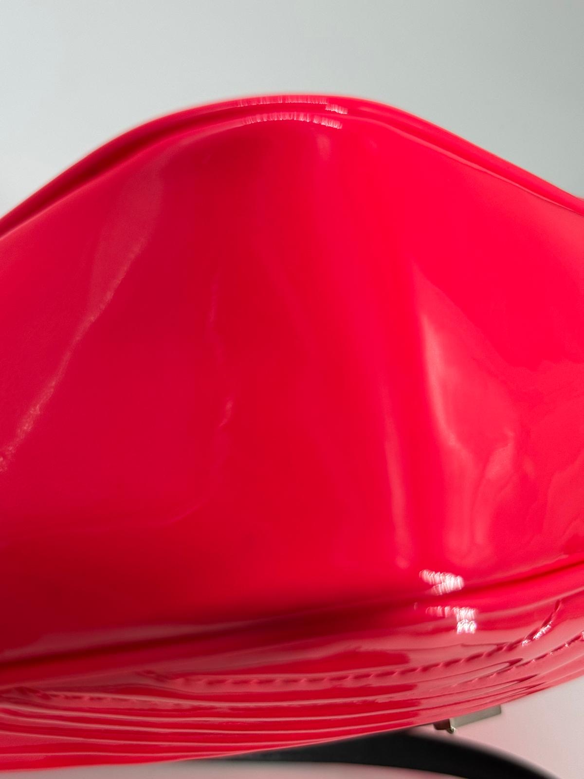 Saint Laurent Lou Camera Bag in Neon Pink Calfskin Leather