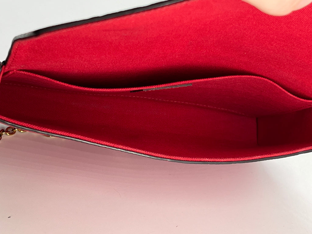 Louis Vuitton Felicie Pochette Monogram Empreinte Leather Red