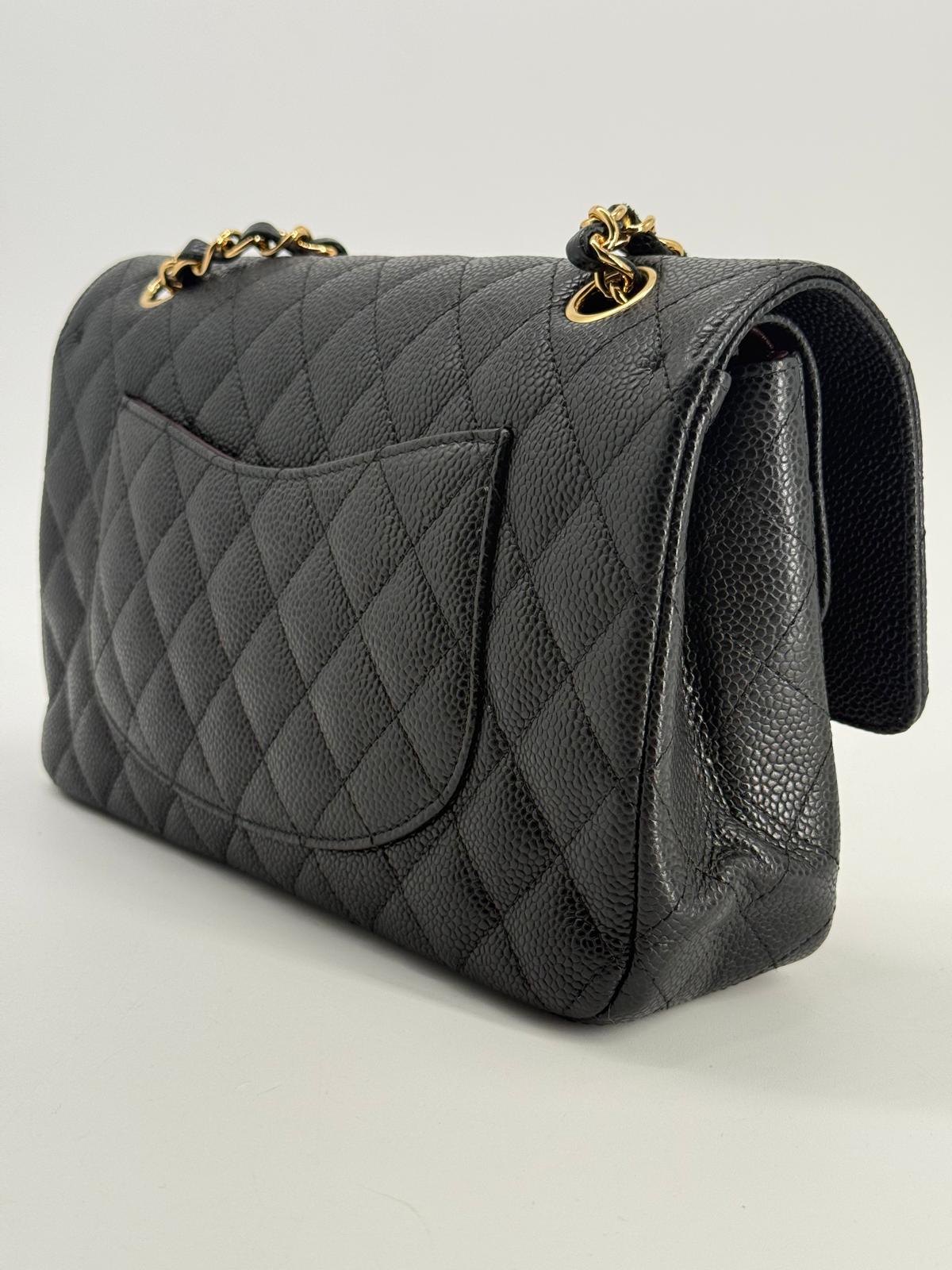 Chanel Caviar Medium Double Flap Shoulder Bag