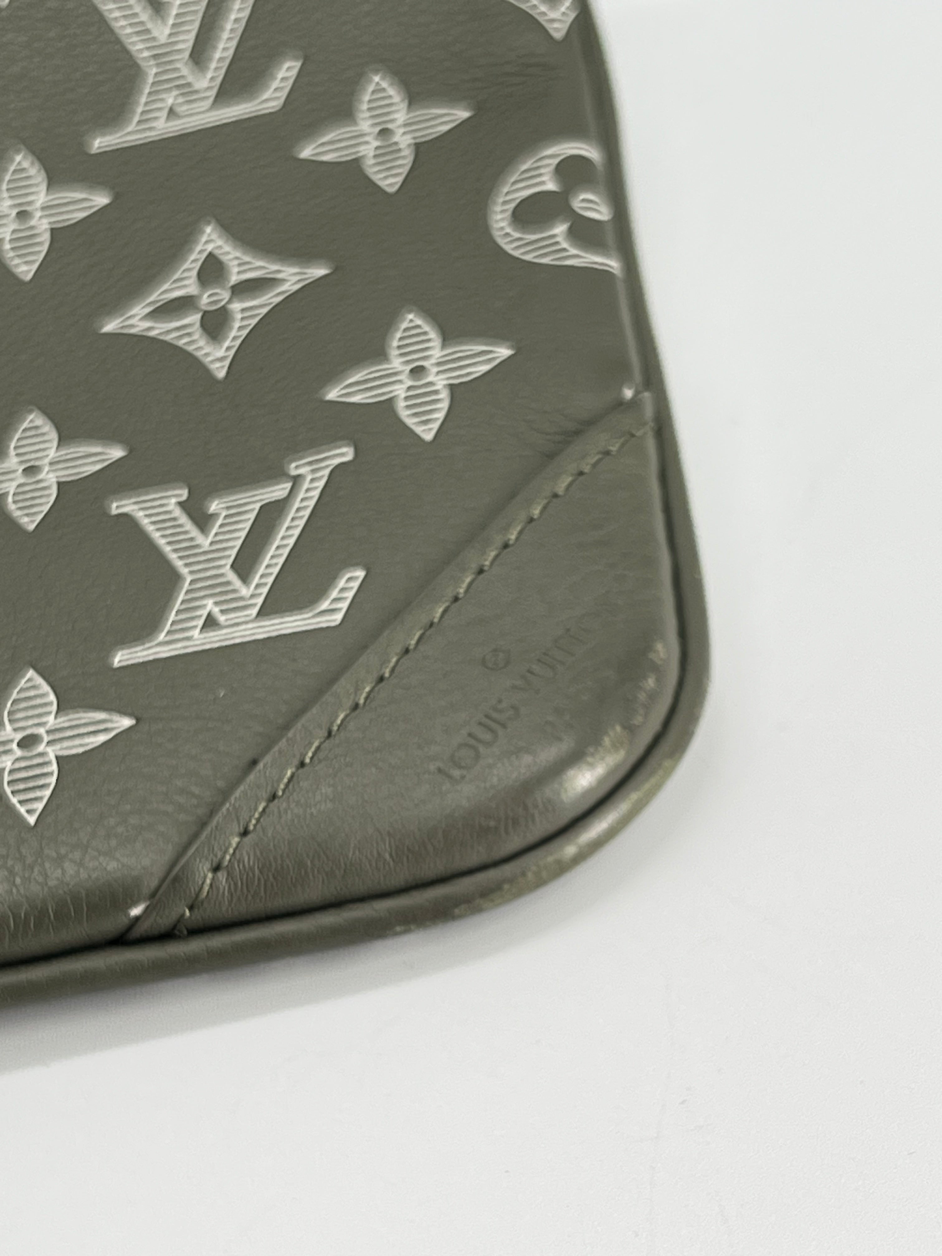Louis Vuitton Trio Messenger Monogram Shadow Ink Green Bag