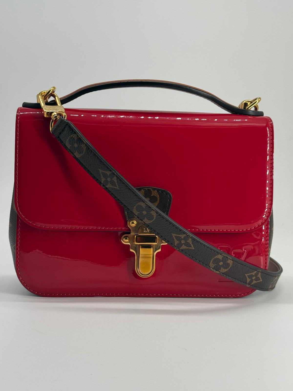 Louis Vuitton Cherrywood BB Red Patent Leather Shoulder Bag