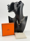 Hermes Mini Pop H pendant necklace pink