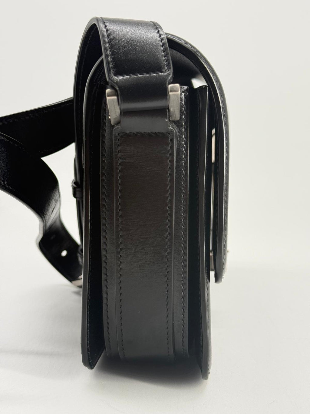 Saint Laurent Solferino Medium Black Leather Shoulder Bag