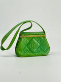 Chanel Vintage Lambskin Quilted Bar Frame Evening Shoulder Bag