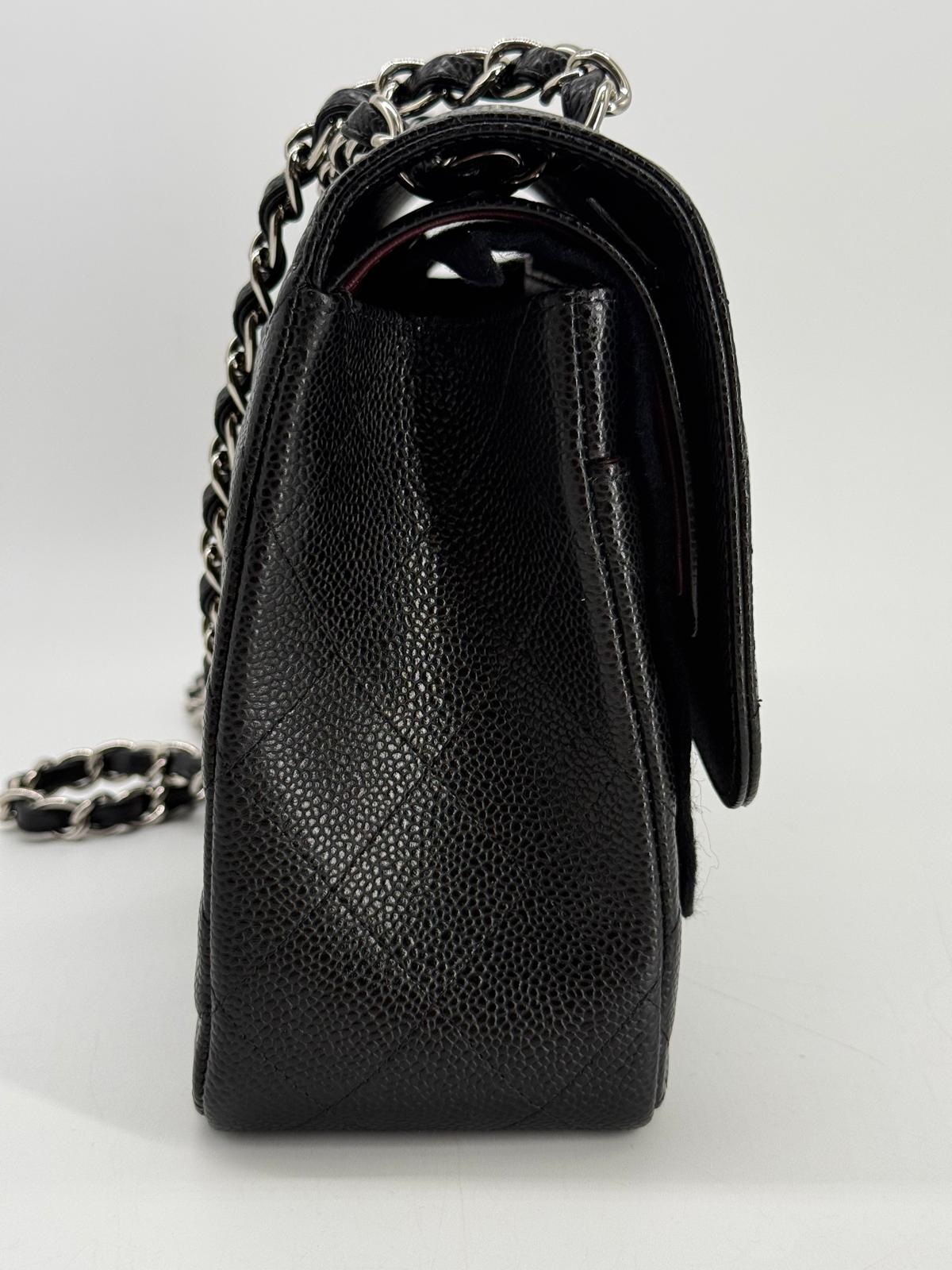 Chanel Jumbo Black Caviar Classic Double Flap Bag