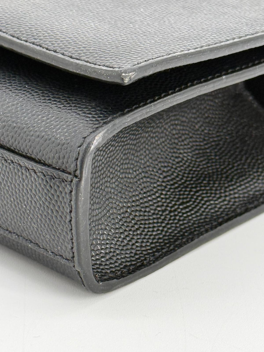 Saint Laurent Grain De Poudre Small Kate Satchel Black Shoulder Bag