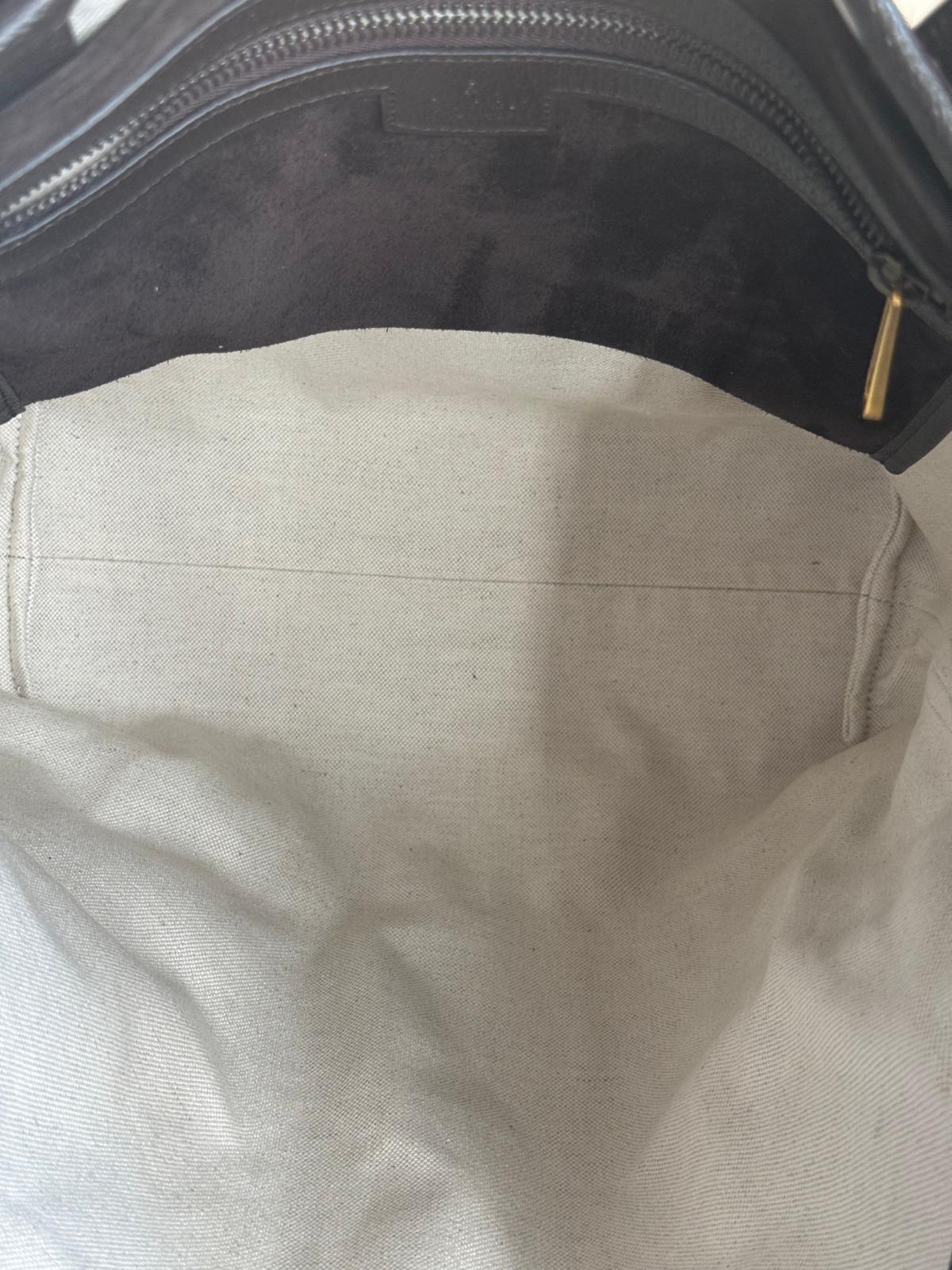 Gucci GG Web Suede Leather Tote Bag