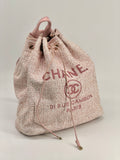 CHANEL Deauville Backpack Pink Drawstring Backpack