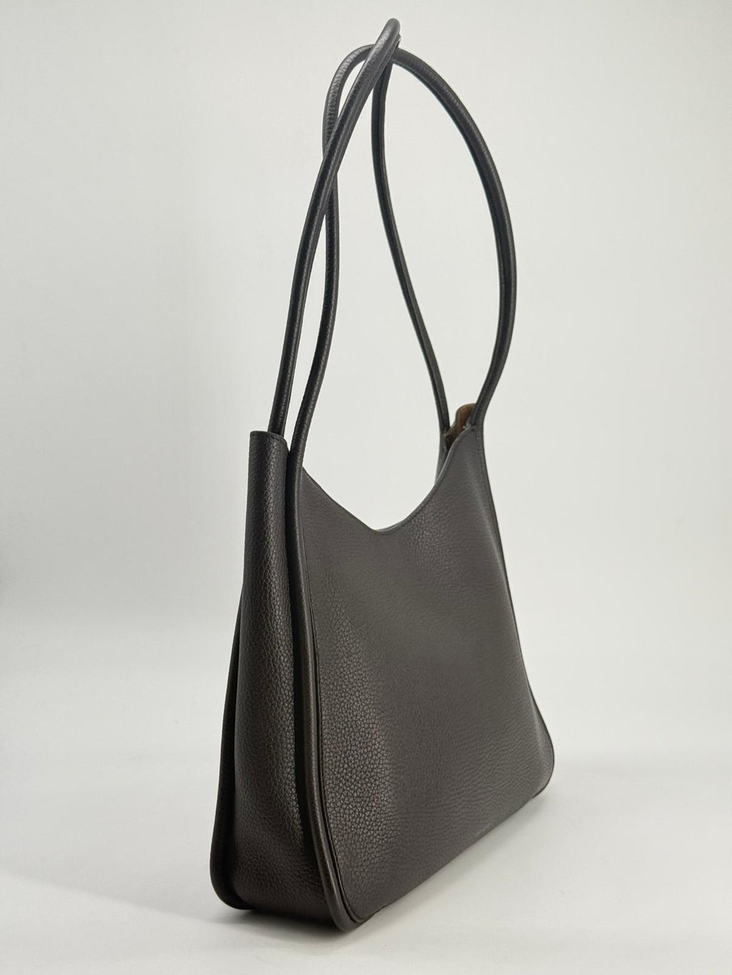 The Row Symmetric Leather Brown Shoulder Bag