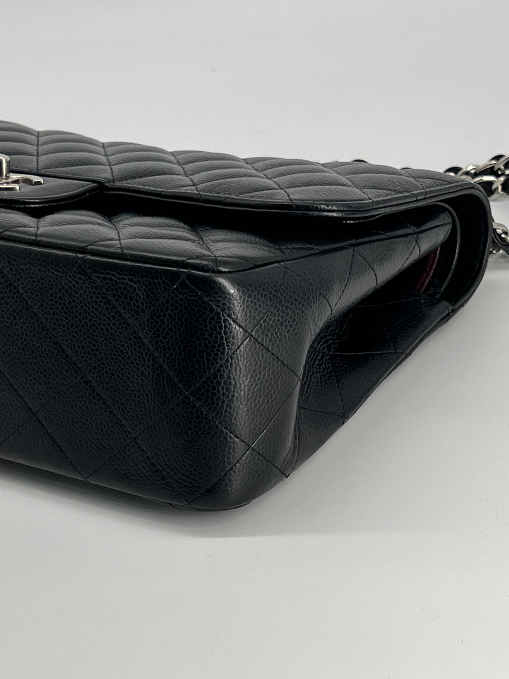 Chanel Jumbo Double Flap Caviar Black Leather Shoulder Bag