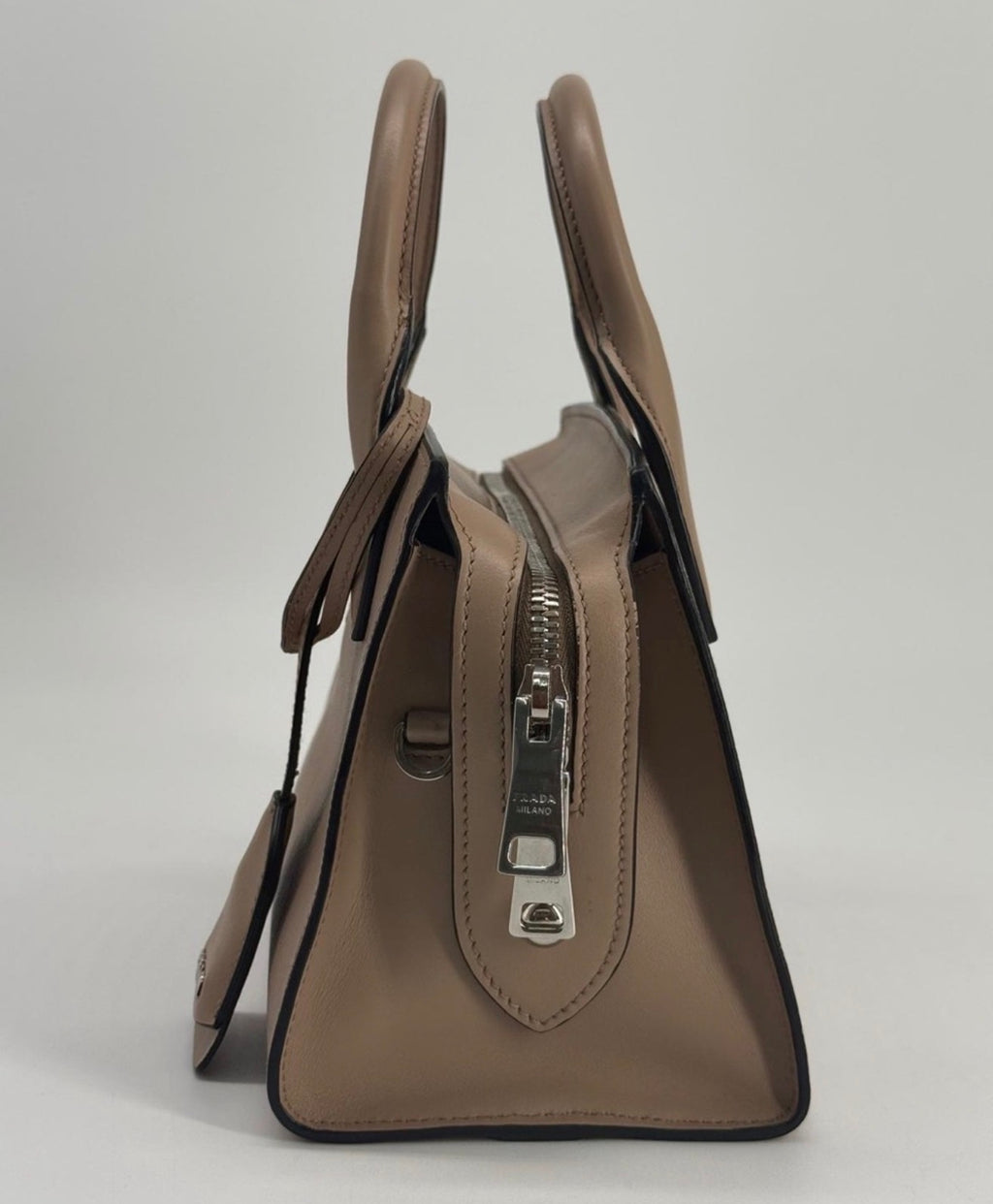 PRADA Kristen Saffiano Small Monochrome Leather Handbag