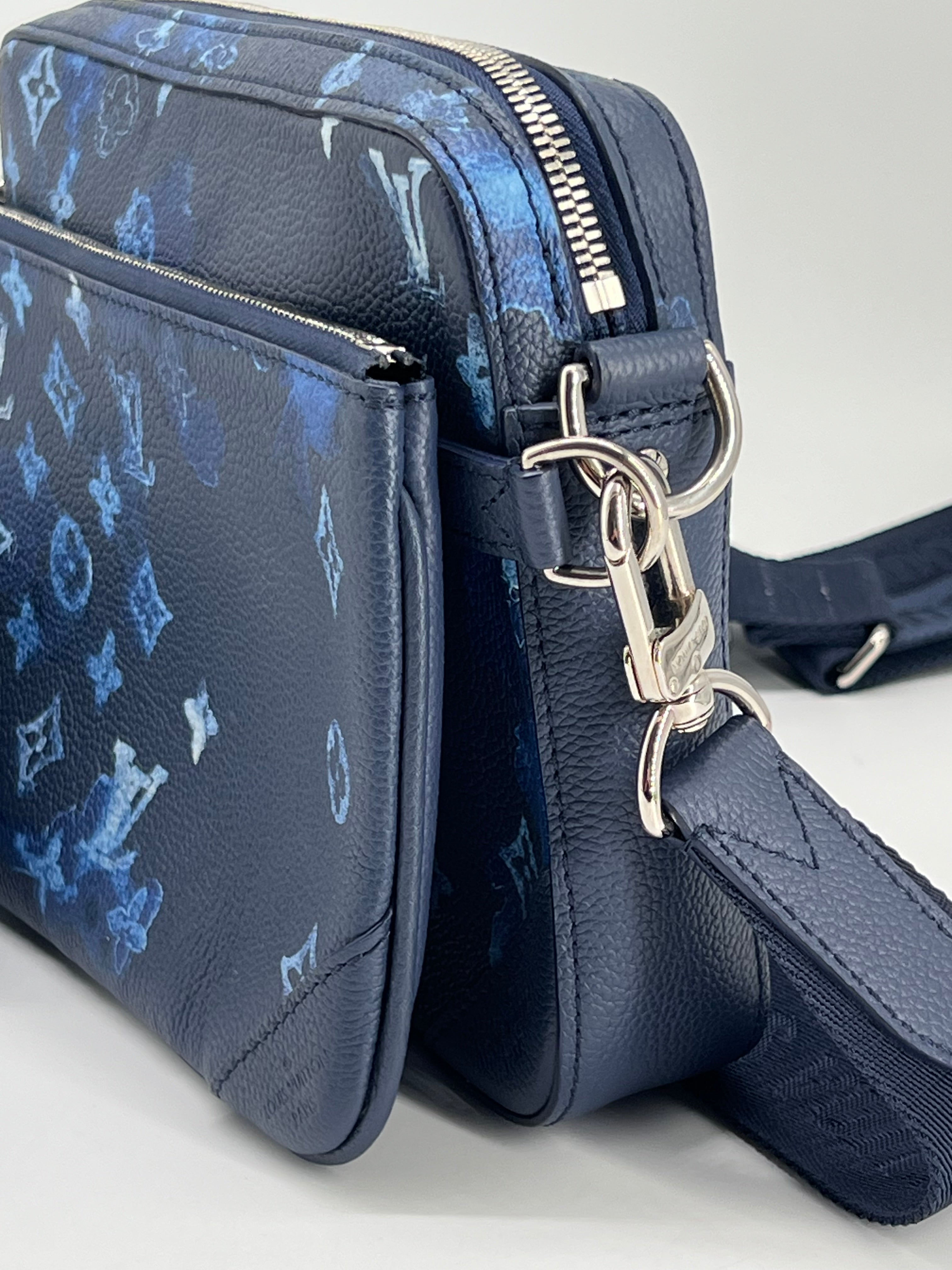 Louis Vuitton Trio Messenger Blue MonogramWatercolor Shoulder Bag