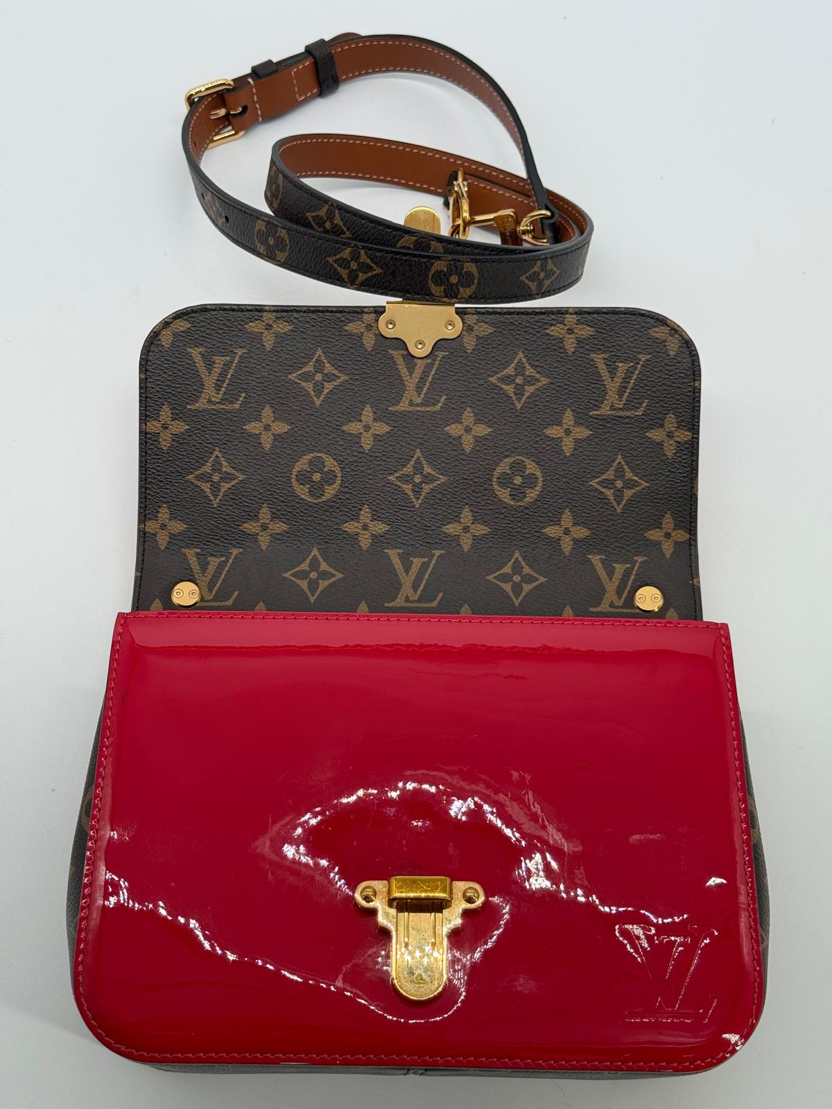 Louis Vuitton Cherrywood BB Red Patent Leather Shoulder Bag
