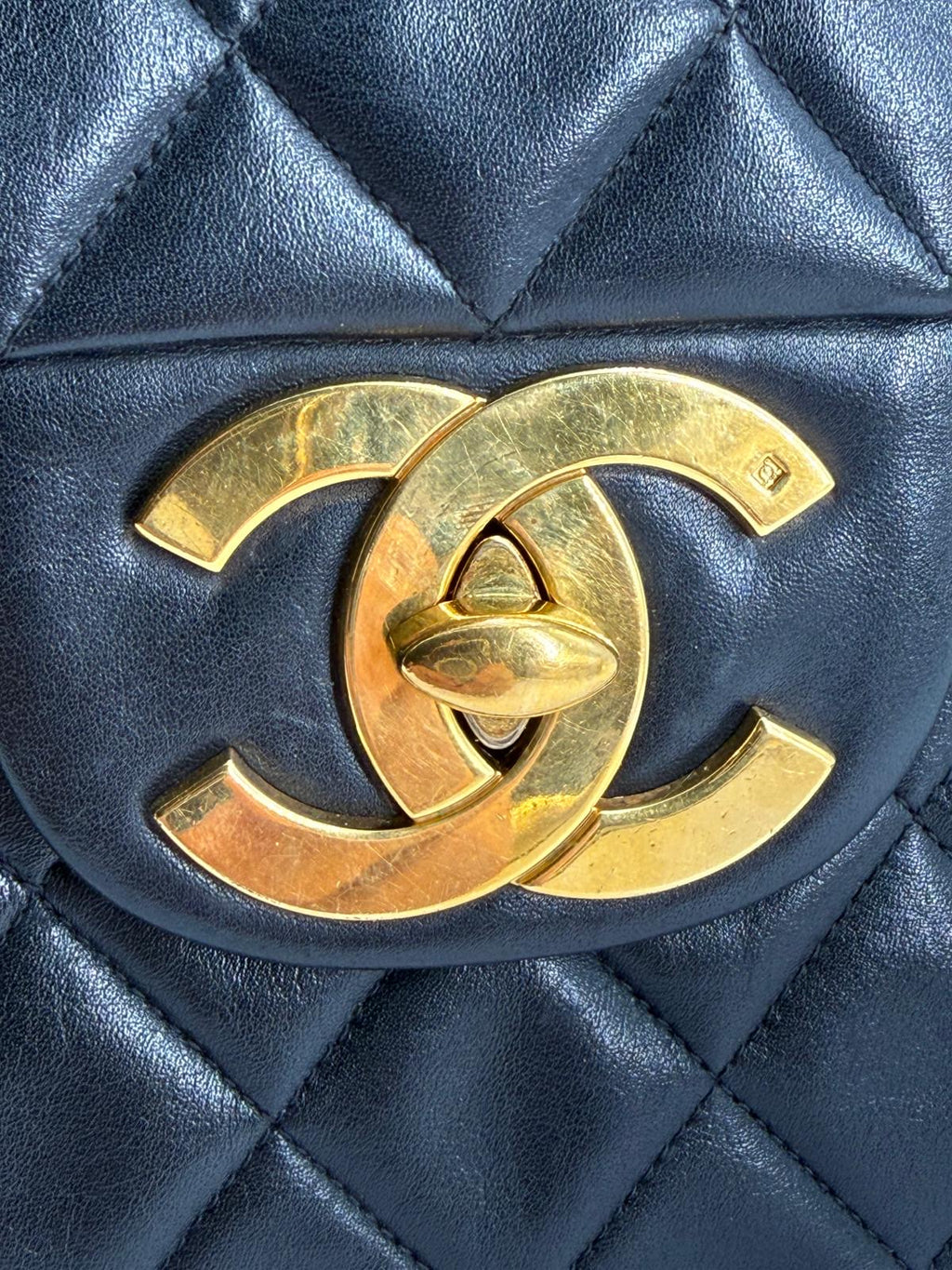 Chanel Black Quilted Lambskin XL Jumbo Single Flap Black Shoulder Bag