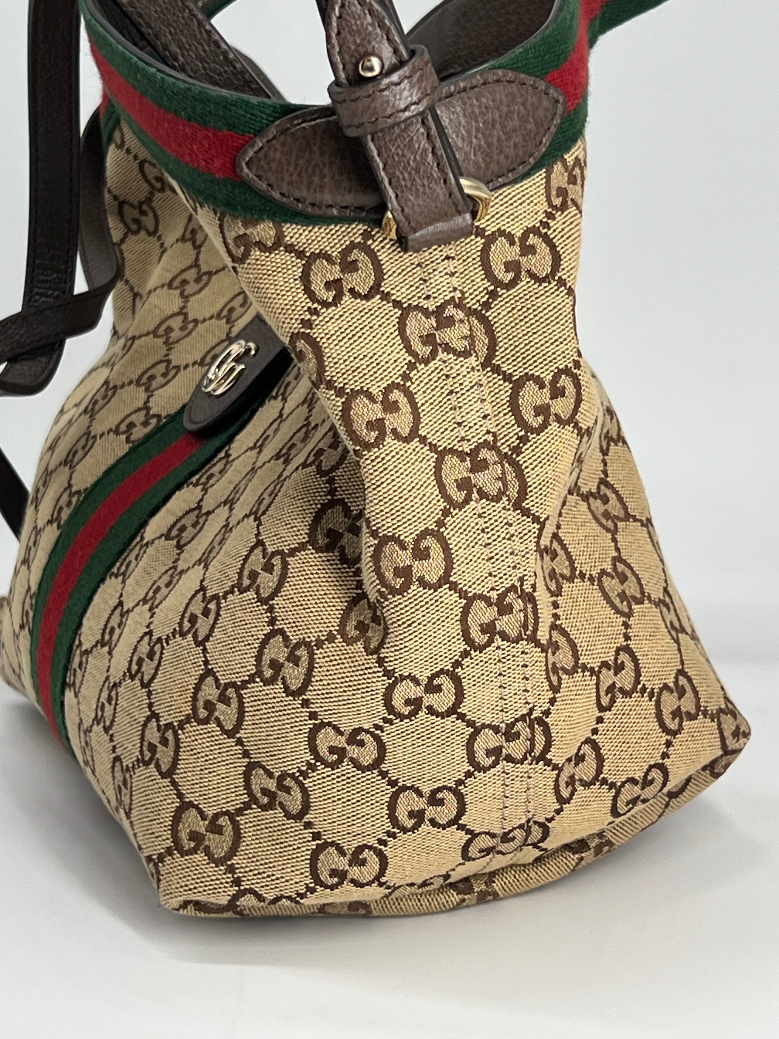 Gucci Giglio Tote GG Canvas Small