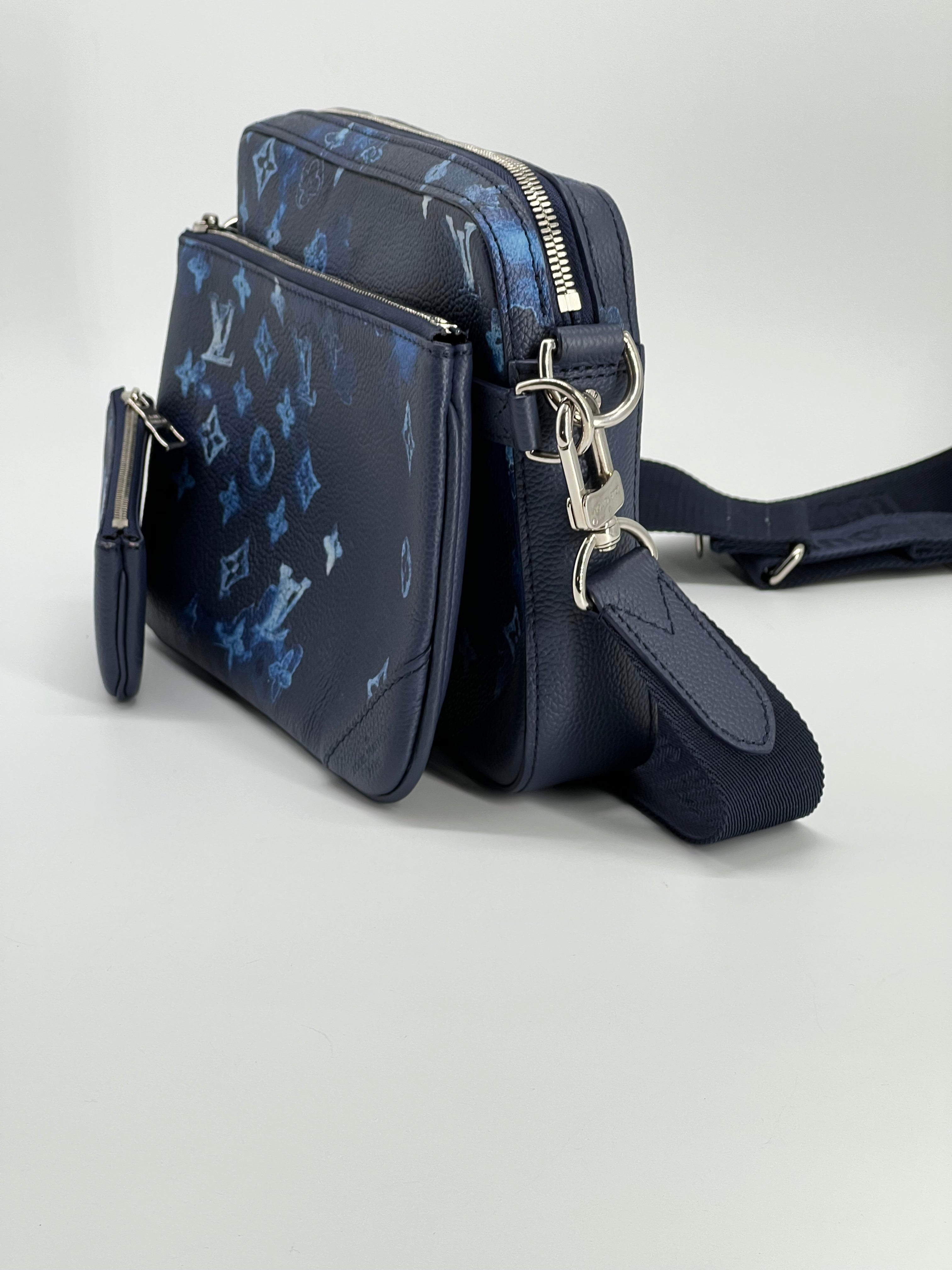 Louis Vuitton Trio Messenger Blue MonogramWatercolor Shoulder Bag