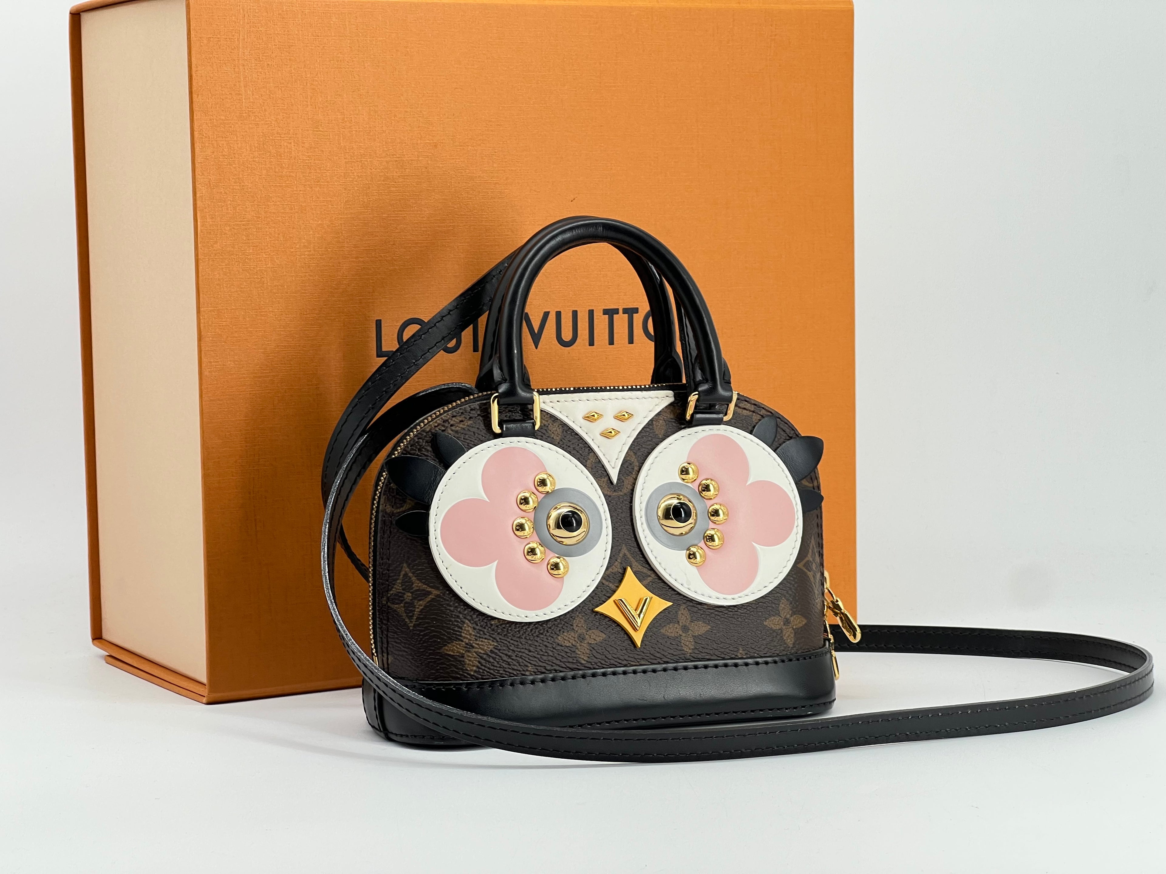 Louis Vuitton Nano Alma Lovely Birds Monogram Canvas Crossbody Bag