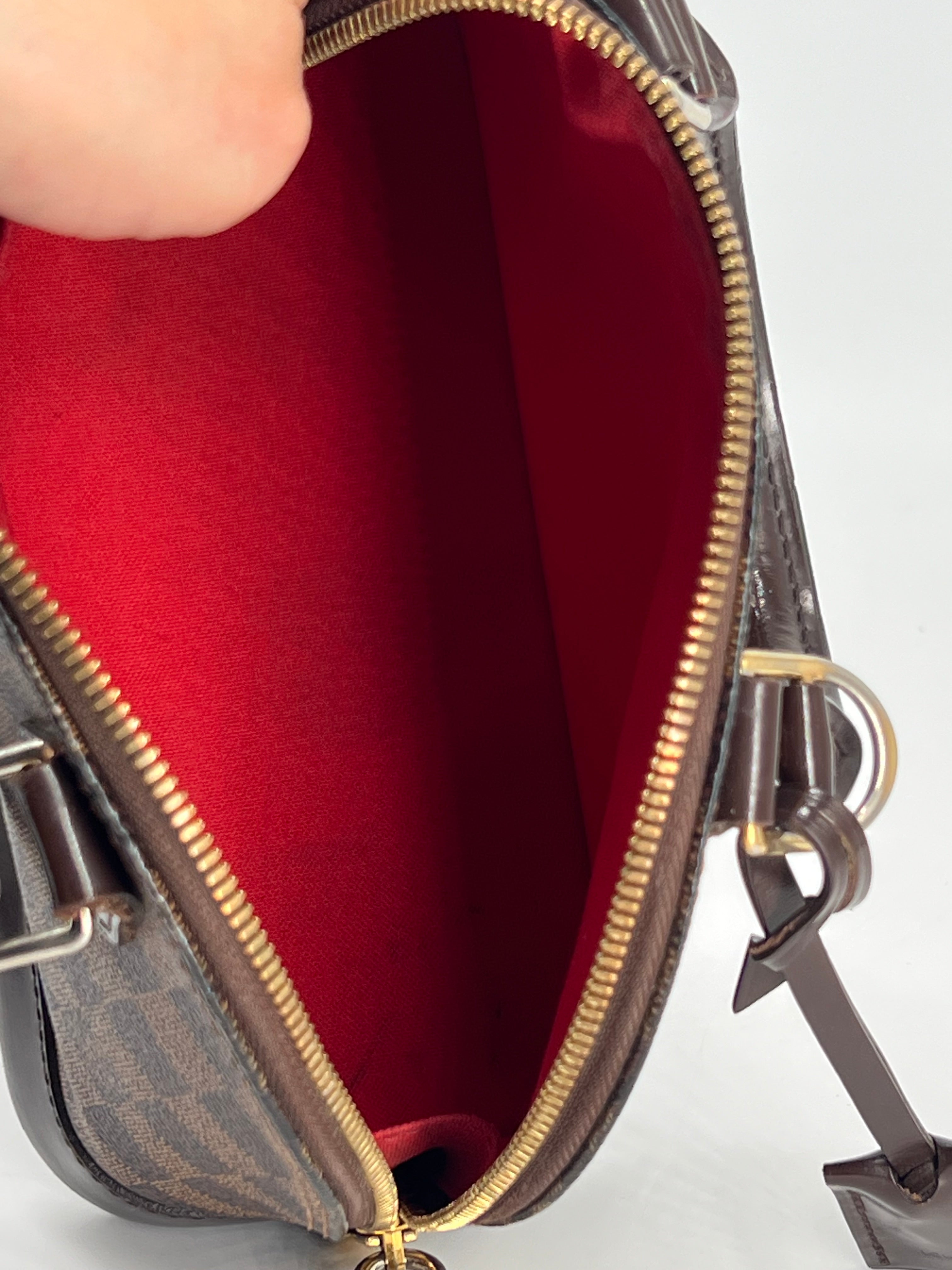 Louis Vuitton Alma BB Damier Ebene Canvas Handbag