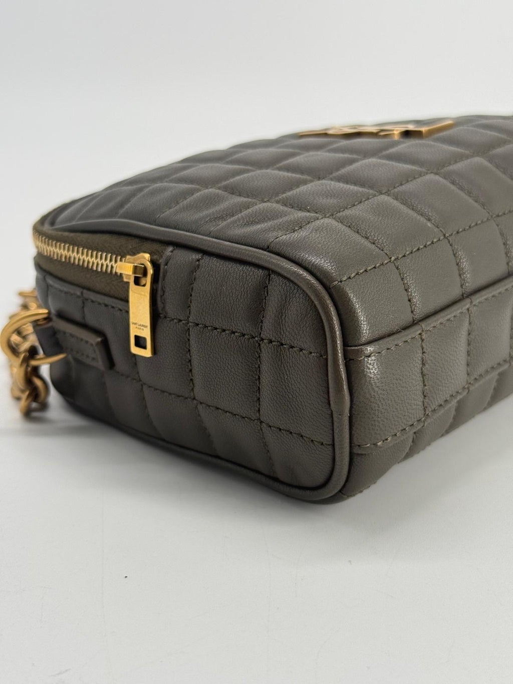 Saint Laurent Cassandre  Small Chain Camera Bag Quilted Leather