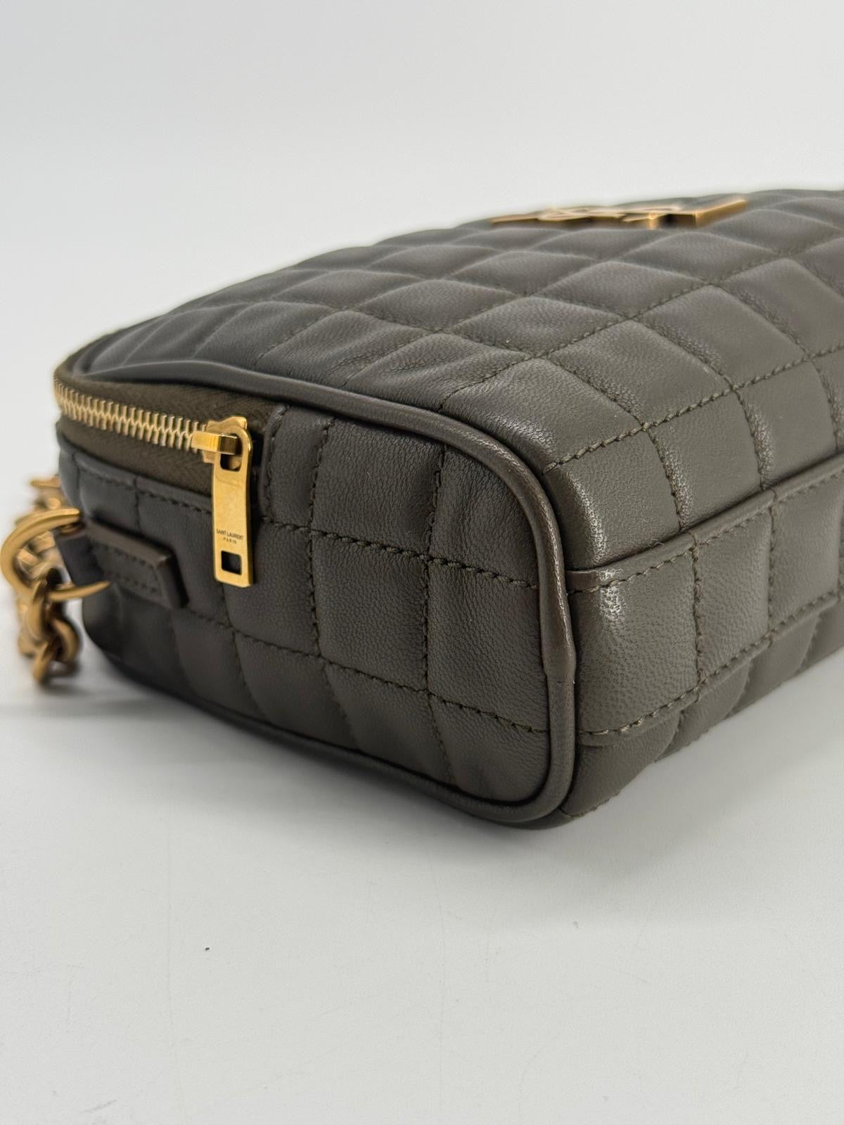 Saint Laurent Cassandre  Small Chain Camera Bag Quilted Leather