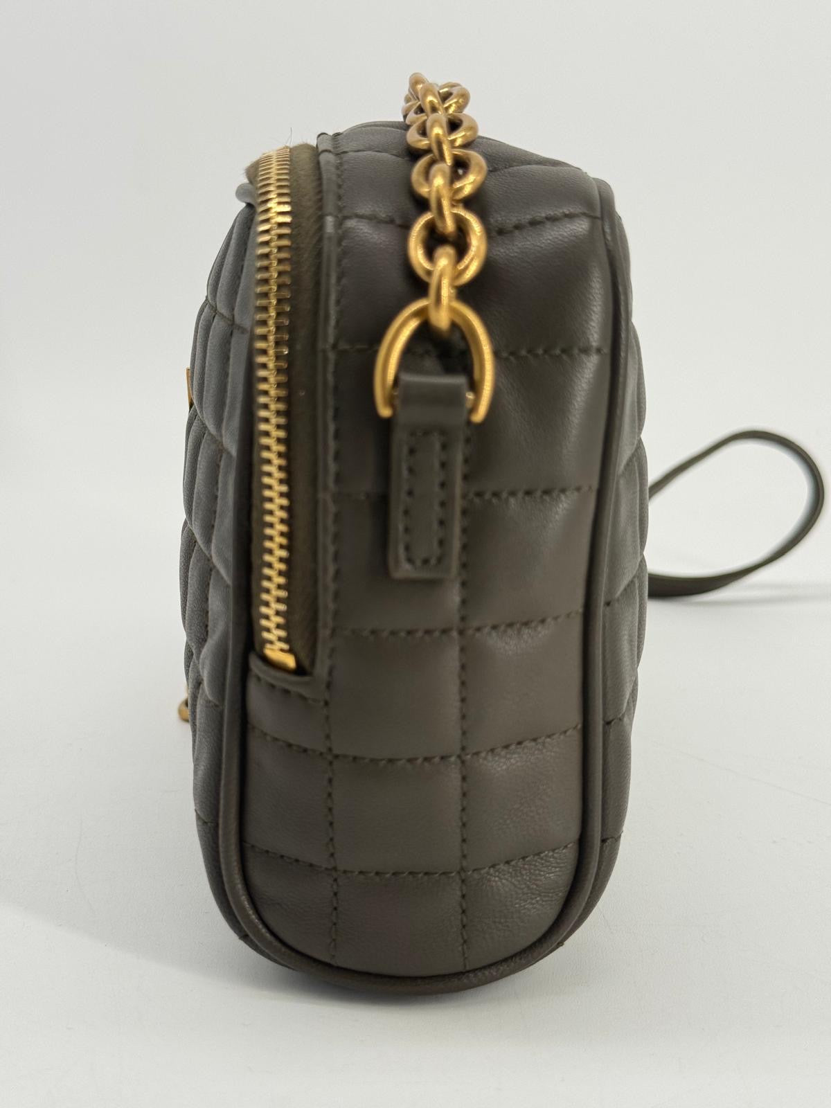 Saint Laurent Cassandre  Small Chain Camera Bag Quilted Leather