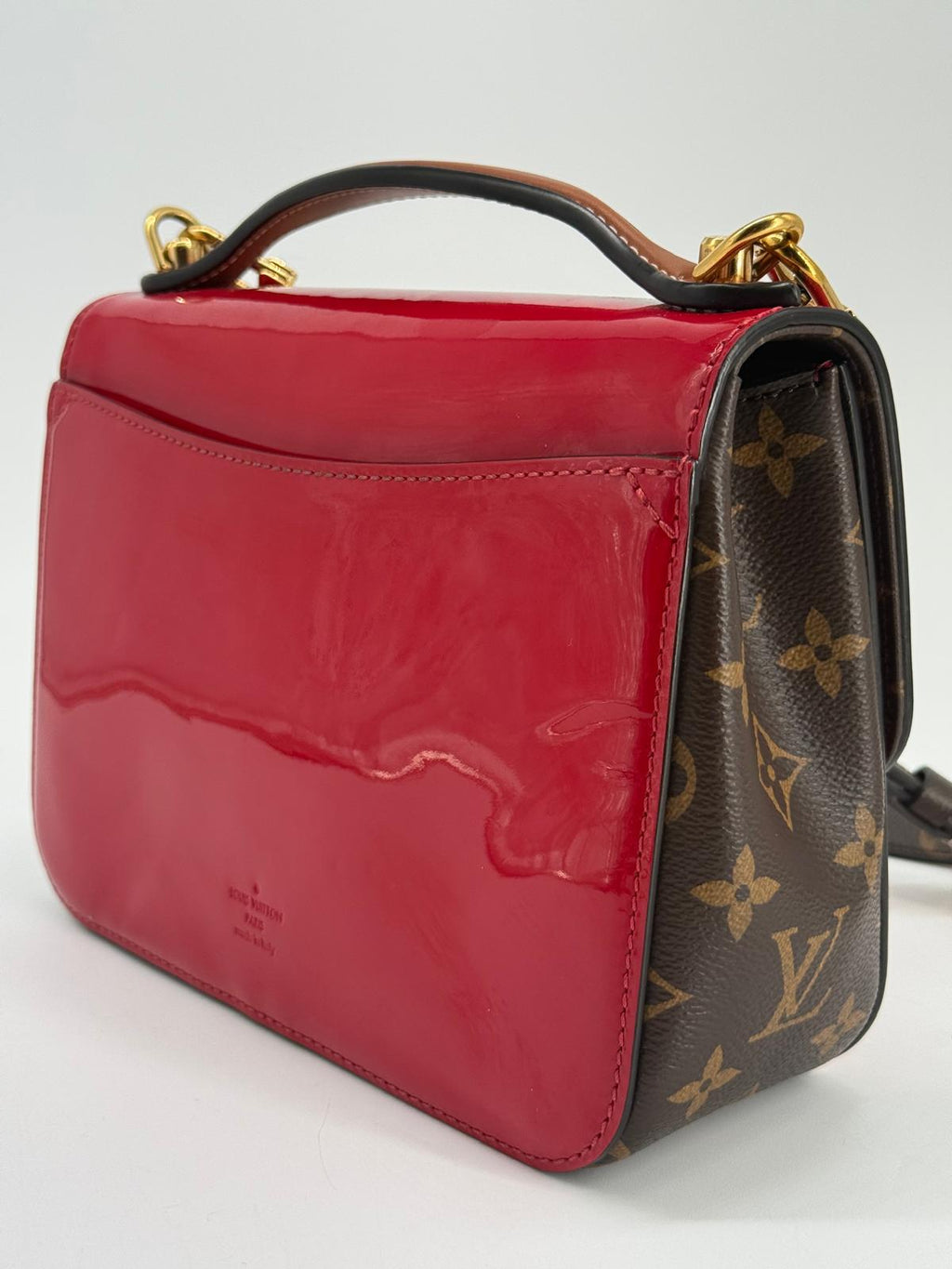 Louis Vuitton Cherrywood BB Red Patent Leather Shoulder Bag
