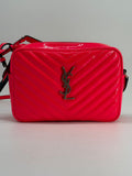 Saint Laurent Lou Camera Bag in Neon Pink Calfskin Leather