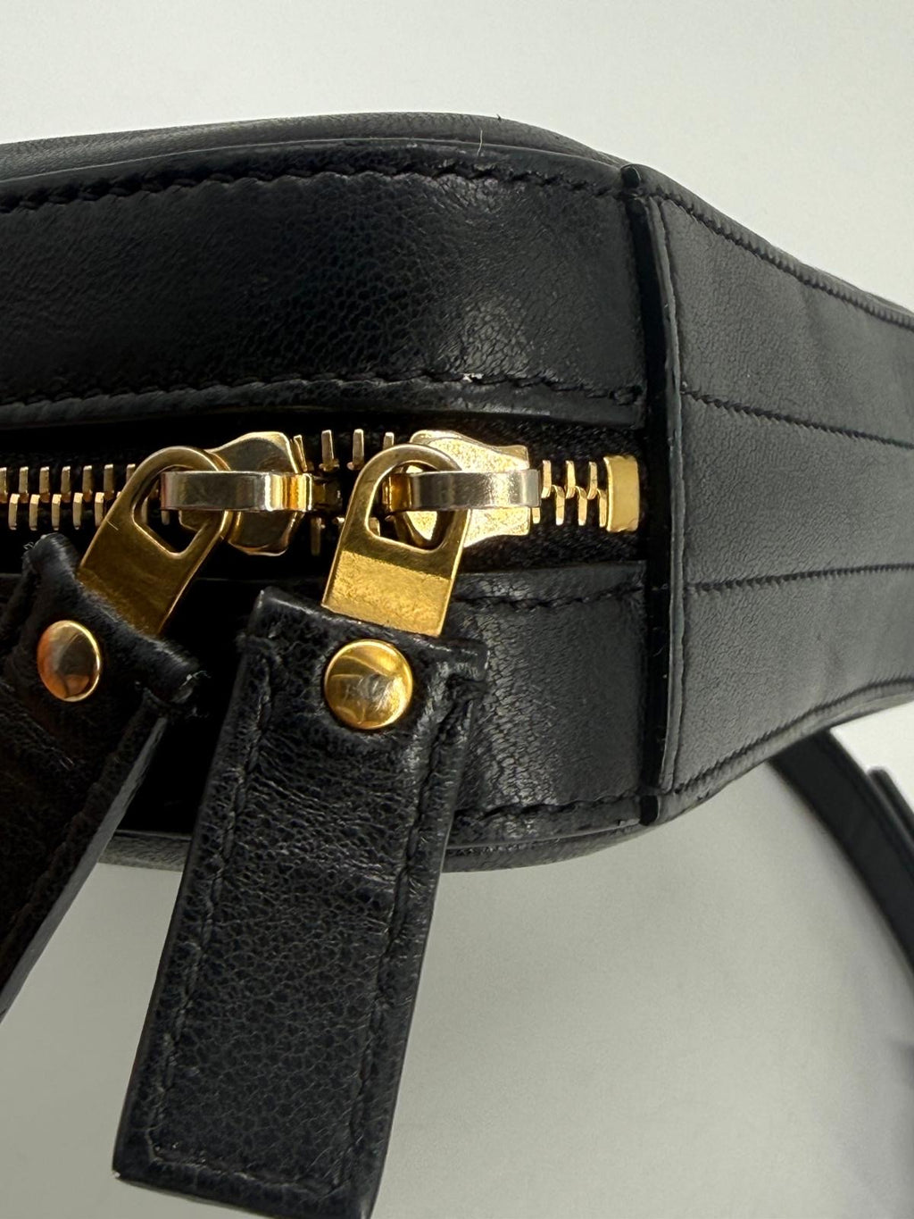 Saint Laurent Vicky Black Calfskin Belt Bag