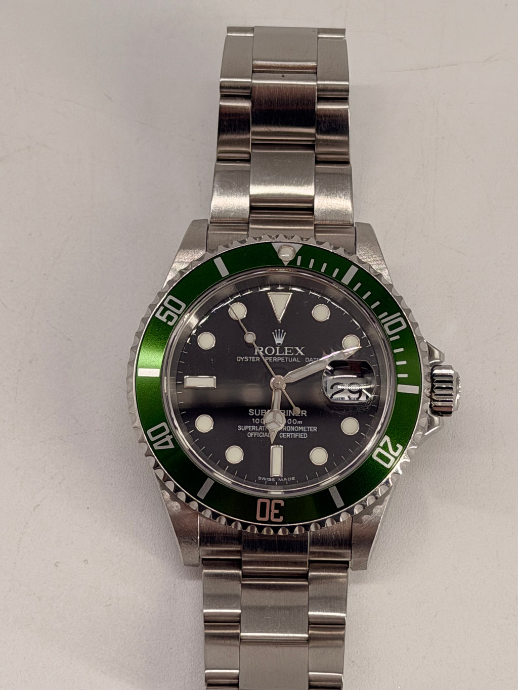Rolex Submariner Kermit Black Dial Stainless Steel 40mm Men's Watch 16610LV