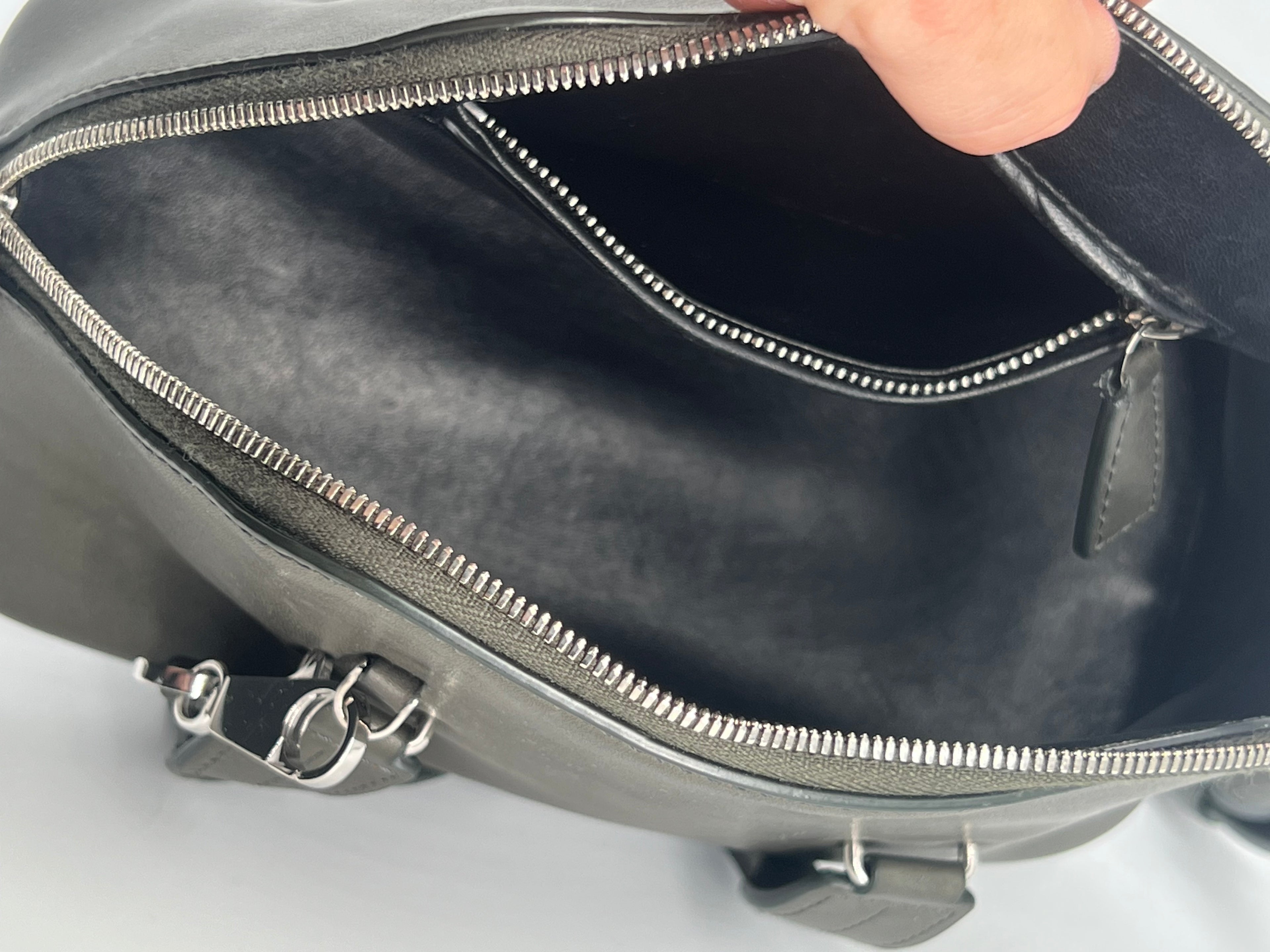 The Row Devon Mini Tote Dark Green Leather Bag