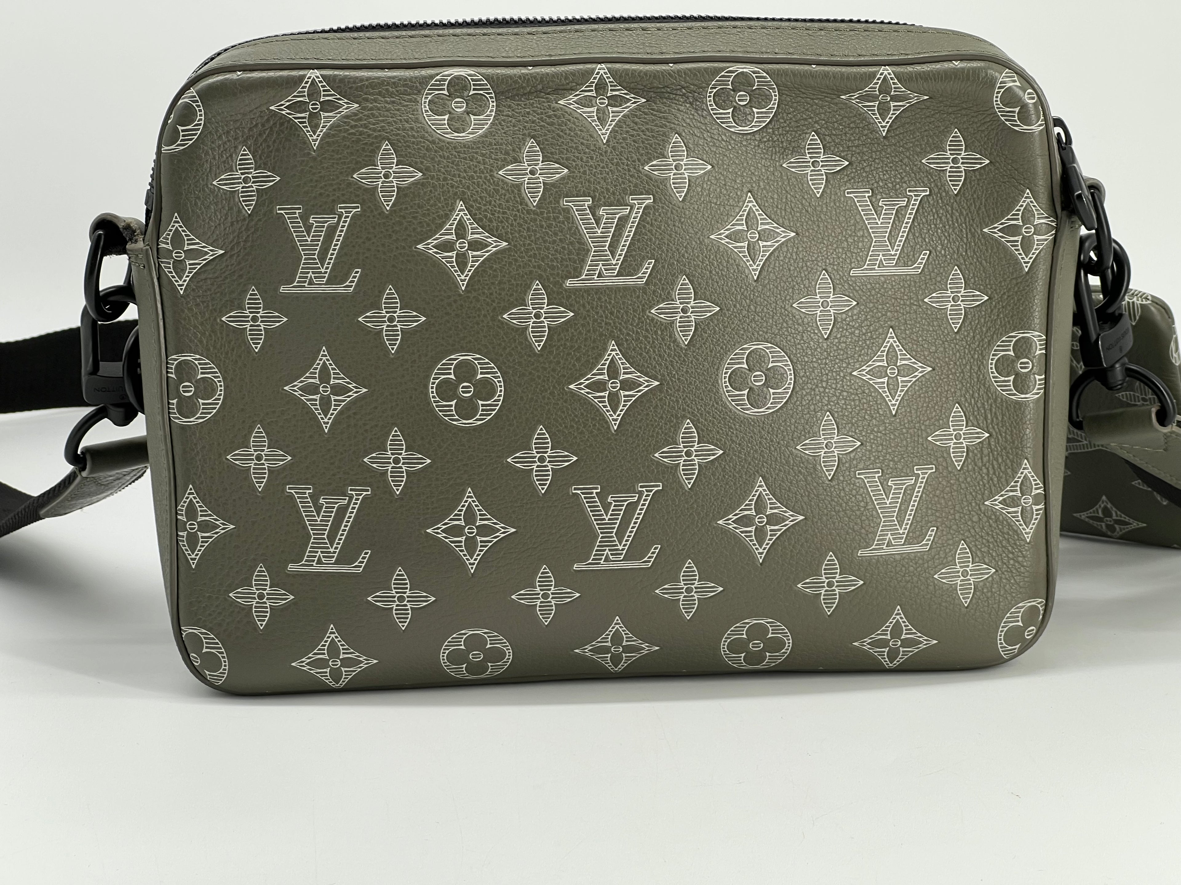 Louis Vuitton Trio Messenger Monogram Shadow Ink Green Bag