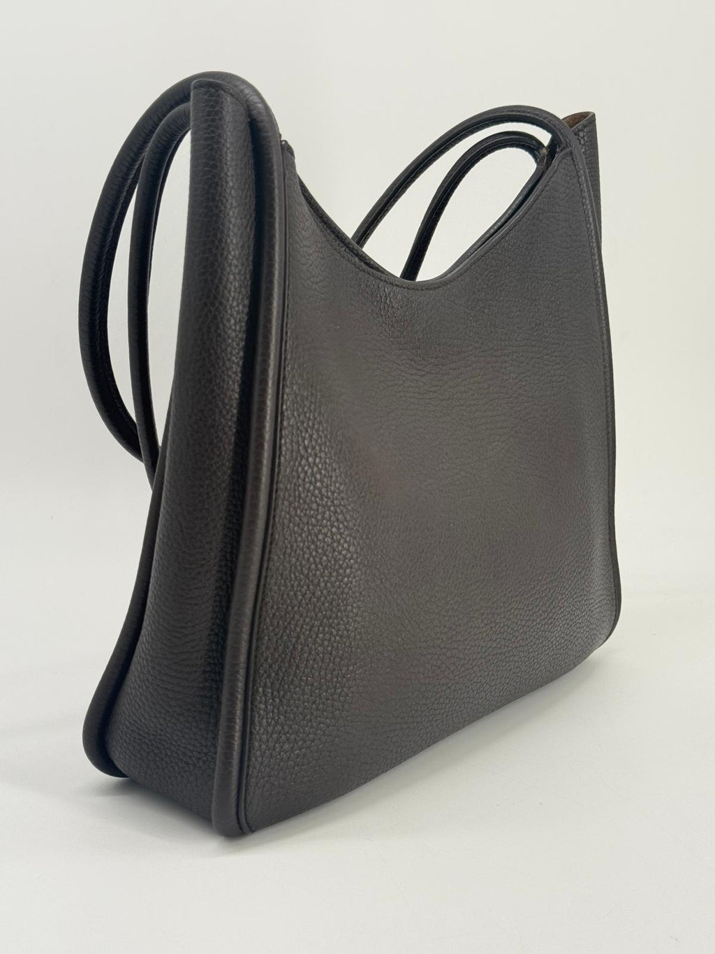 The Row Symmetric Leather Brown Shoulder Bag